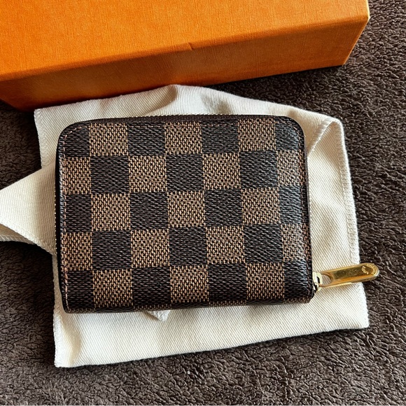 LOUIS VUITTON DAMIER EBENE ZIPPY COIN PURSE WALLET - Picture 16 of 16